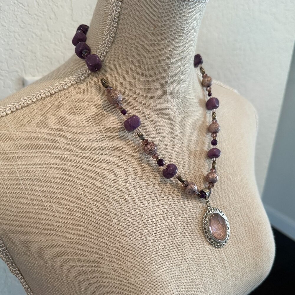 Purple Lepodite Stone & Mixed Material Statement … - image 5